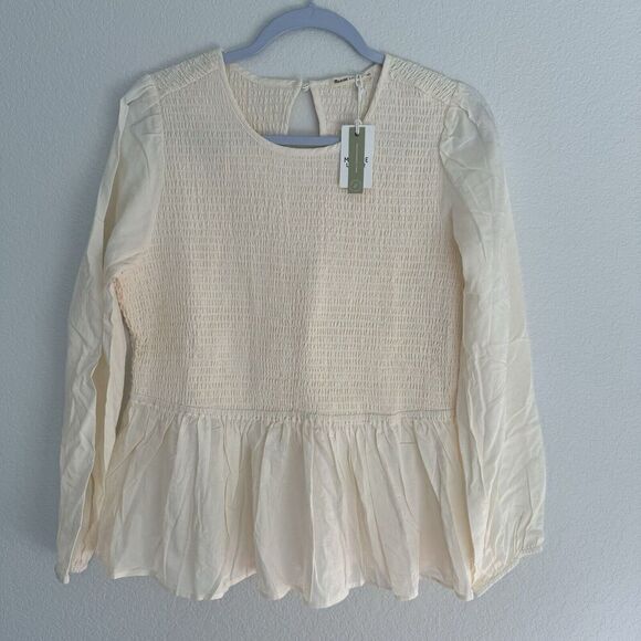 Marine Layer Gabrielle Smock Top Extra Large Blouse - Picture 7 of 8